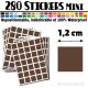 280 Carrés 1,2 cm - Stickers mini gommettes