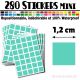 280 Carrés 1,2 cm - Stickers mini gommettes