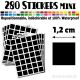 280 Carrés 1,2 cm - Stickers mini gommettes