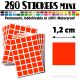 280 Carrés 1,2 cm - Stickers mini gommettes