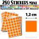 280 Carrés 1,2 cm - Stickers mini gommettes