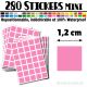 280 Carrés 1,2 cm - Stickers mini gommettes