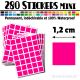 280 Carrés 1,2 cm - Stickers mini gommettes