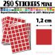 280 Carrés 1,2 cm - Stickers mini gommettes