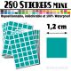 280 Carrés 1,2 cm - Stickers mini gommettes