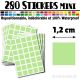 280 Carrés 1,2 cm - Stickers mini gommettes