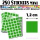 280 Carrés 1,2 cm - Stickers mini gommettes