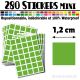 280 Carrés 1,2 cm - Stickers mini gommettes