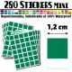 280 Carrés 1,2 cm - Stickers mini gommettes