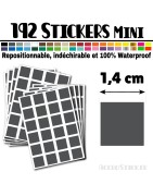 192 Carrés 1,4 cm - Stickers mini gommettes