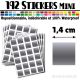 192 Carrés 1,4 cm - Stickers mini gommettes