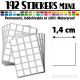 192 Carrés 1,4 cm - Stickers mini gommettes