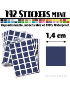 192 Carrés 1,4 cm - Stickers mini gommettes