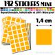 192 Carrés 1,4 cm - Stickers mini gommettes