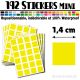 192 Carrés 1,4 cm - Stickers mini gommettes