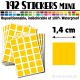 192 Carrés 1,4 cm - Stickers mini gommettes