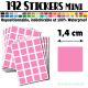 192 Carrés 1,4 cm - Stickers mini gommettes