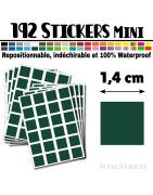 192 Carrés 1,4 cm - Stickers mini gommettes
