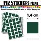 192 Carrés 1,4 cm - Stickers mini gommettes