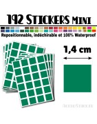 192 Carrés 1,4 cm - Stickers mini gommettes
