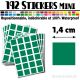 192 Carrés 1,4 cm - Stickers mini gommettes