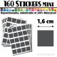 160 Carrés 1,6 cm - Stickers mini gommettes