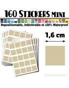 160 Carrés 1,6 cm - Stickers mini gommettes