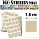 160 Carrés 1,6 cm - Stickers mini gommettes