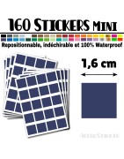 160 Carrés 1,6 cm - Stickers mini gommettes
