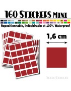 160 Carrés 1,6 cm - Stickers mini gommettes