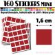 160 Carrés 1,6 cm - Stickers mini gommettes