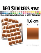 160 Carrés 1,6 cm - Stickers mini gommettes