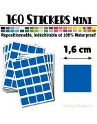 160 Carrés 1,6 cm - Stickers mini gommettes