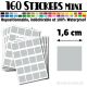 160 Carrés 1,6 cm - Stickers mini gommettes