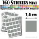 160 Carrés 1,6 cm - Stickers mini gommettes