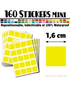160 Carrés 1,6 cm - Stickers mini gommettes