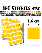 160 Carrés 1,6 cm - Stickers mini gommettes