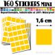 160 Carrés 1,6 cm - Stickers mini gommettes