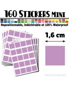 160 Carrés 1,6 cm - Stickers mini gommettes