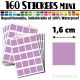 160 Carrés 1,6 cm - Stickers mini gommettes