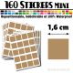 160 Carrés 1,6 cm - Stickers mini gommettes