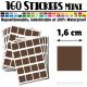 160 Carrés 1,6 cm - Stickers mini gommettes