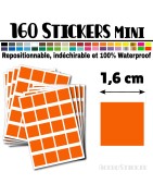160 Carrés 1,6 cm - Stickers mini gommettes
