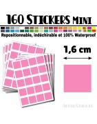 160 Carrés 1,6 cm - Stickers mini gommettes
