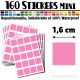 160 Carrés 1,6 cm - Stickers mini gommettes