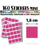 160 Carrés 1,6 cm - Stickers mini gommettes