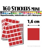 160 Carrés 1,6 cm - Stickers mini gommettes