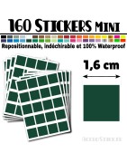 160 Carrés 1,6 cm - Stickers mini gommettes