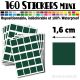 160 Carrés 1,6 cm - Stickers mini gommettes