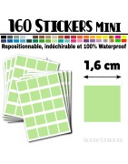 160 Carrés 1,6 cm - Stickers mini gommettes